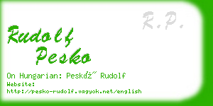 rudolf pesko business card